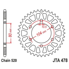 JT SPROCKETS Alumínium Ultra-Könnyű Öntisztító Hátsó Láncszem 478 - 520 egyéb motorkerékpár alkatrész