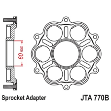 JT SPROCKETS hátsó lánckerék tartó - 6 csendesblokk Ducati Panigale/Monster egyéb motorkerékpár alkatrész