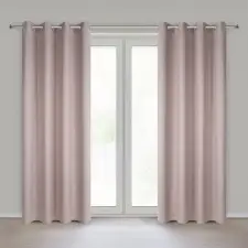  Jula2 öko stílusú sötétítő függöny Pasztell rózsaszín 140x250 cm lakástextília