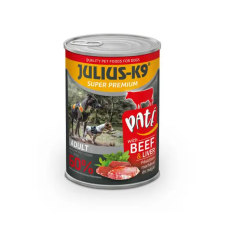  JULIUS-K9 DOG Beef&Liver konzerv (marha&máj) 400g kutyaeledel