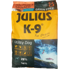 Julius-K9 GF Hypoallergenic Utility Dog Adult Salmon & Spinach 10 kg kutyaeledel