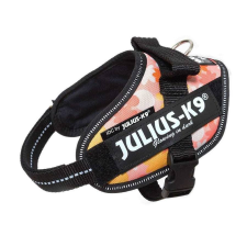 Julius-K9 IDC Powerhám, felirattal, Mini-Mini Rózsaszínen virágok nyakörv, póráz, hám kutyáknak