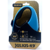 Julius-K9 JK9 Retractable Dog Leash -  automata szalagos póráz (türkiz-fekete) kutyák részére (S) 5 méter