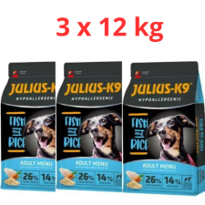 Julius K-9 Adult Hypoallergenic Fish & Rice 3x12kg kutyaeledel