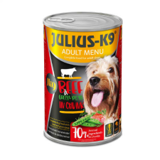Julius K-9 | Felnőtt kutyáknak | Konzerv | Marha és borsó - 1240 g kutyaeledel