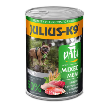 Julius K-9 | Felnőtt kutyáknak | Konzerv | Szárnyas, sertés és marha pástétom - 400 g kutyaeledel