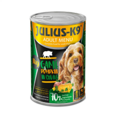 Julius K-9 | Felnőtt kutyáknak | Konzerv | Vad és sütőtök - 1240 g kutyaeledel