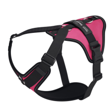 JuliusK9 JK9 Longwalk Light kutyahám okoseszköz-tartó hámfelirattal, sötét pink, méret: 2XL nyakörv, póráz, hám kutyáknak