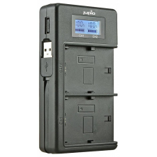 Jupio USB duo töltő LCD kijelzővel Sony NP-FH50/70/100 NP-FV50/70/100 akkumulátorokhoz (JDC2010) fényképező tartozék