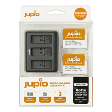 Jupio Value Pack GoPro HERO9-10-11-12 2db akku + tripla töltő sportkamera kellék