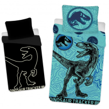 Jurassic World Dinosaur Tracker sötétben világító ágyneműhuzat 140×200cm, 70x90 cm lakástextília