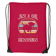 Just a girl who loves dachshunds - Sport táska piros tornazsák