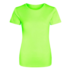Just Cool JC005 környakas Női sport póló Just Cool, Electric Green-L