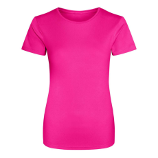 Just Cool JC005 környakas Női sport póló Just Cool, Hyper Pink-M