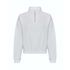 Just Hoods AWJH037 WOMEN'S CROPPED 1/4 ZIP SWEAT XS