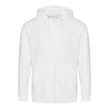 Just Hoods cipzáros kapucnis férfi pulóver AWJH050, Arctic White-M férfi pulóver, kardigán