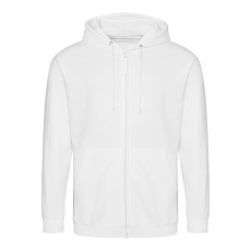 Just Hoods cipzáros kapucnis férfi pulóver AWJH050, Arctic White-S
