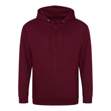 Just Hoods cipzáros kapucnis férfi pulóver AWJH050, Burgundy-M férfi pulóver, kardigán