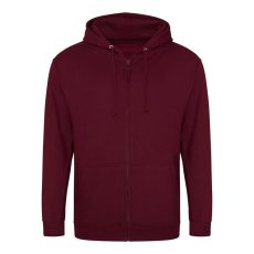 Just Hoods cipzáros kapucnis férfi pulóver AWJH050, Burgundy-XL