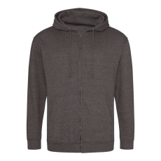 Just Hoods cipzáros kapucnis férfi pulóver AWJH050, Charcoal-S