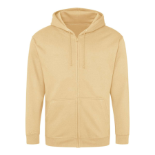 Just Hoods cipzáros kapucnis férfi pulóver AWJH050, Desert Sand-M férfi pulóver, kardigán