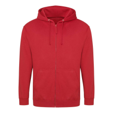 Just Hoods cipzáros kapucnis férfi pulóver AWJH050, Fire Red-L