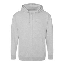 Just Hoods cipzáros kapucnis férfi pulóver AWJH050, Heather Grey-3XL férfi pulóver, kardigán