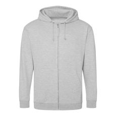 Just Hoods cipzáros kapucnis férfi pulóver AWJH050, Heather Grey-4XL