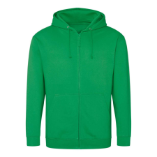 Just Hoods cipzáros kapucnis férfi pulóver AWJH050, Kelly Green-L férfi pulóver, kardigán