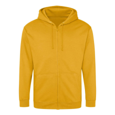 Just Hoods cipzáros kapucnis férfi pulóver AWJH050, Mustard-2XL