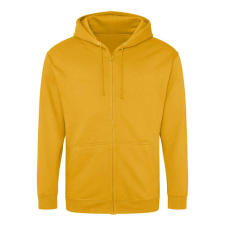Just Hoods cipzáros kapucnis férfi pulóver AWJH050, Mustard-S férfi pulóver, kardigán