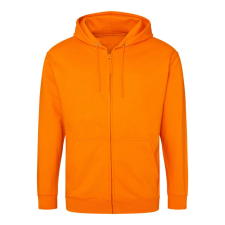 Just Hoods cipzáros kapucnis férfi pulóver AWJH050, Orange Crush-2XL férfi pulóver, kardigán