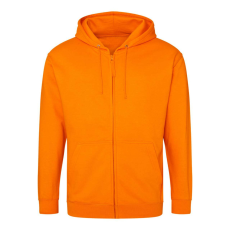 Just Hoods cipzáros kapucnis férfi pulóver AWJH050, Orange Crush-M