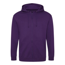 Just Hoods cipzáros kapucnis férfi pulóver AWJH050, Purple-M férfi pulóver, kardigán
