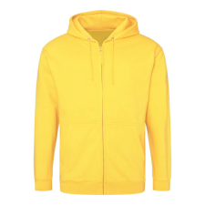 Just Hoods cipzáros kapucnis férfi pulóver AWJH050, Sun Yellow-L férfi pulóver, kardigán