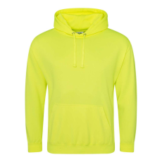 Just Hoods élénk színű unisex kapucnis pulóver AWJH004, Electric Yellow-L