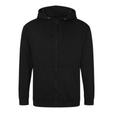 Just Hoods Férfi pulóver, Just Hoods AWJH050, cipzáros kapucnis, Deep Black-2XL férfi pulóver, kardigán