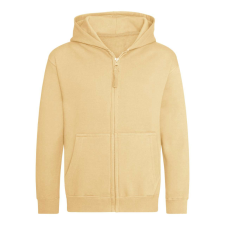Just Hoods Gyerek cipzáras kapucnis pulóver AWJH050J, Desert Sand-3/4 gyerek pulóver, kardigán