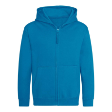 Just Hoods Gyerek cipzáras kapucnis pulóver AWJH050J, Sapphire Blue-12/13