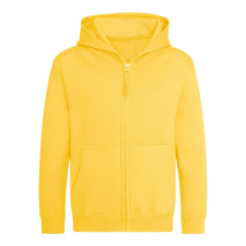 Just Hoods Gyerek cipzáras kapucnis pulóver AWJH050J, Sun Yellow-3/4 gyerek pulóver, kardigán