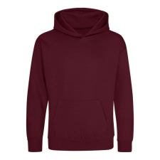 Just Hoods Gyerek kapucnis pulóver AWJH001J, Burgundy-1/2 gyerek pulóver, kardigán
