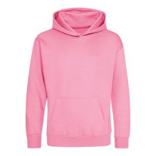 Just Hoods Gyerek kapucnis pulóver AWJH001J, Candyfloss Pink-7/8 gyerek pulóver, kardigán
