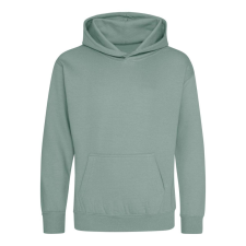 Just Hoods Gyerek kapucnis pulóver AWJH001J, Dusty Green-1/2 gyerek pulóver, kardigán