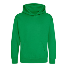 Just Hoods Gyerek kapucnis pulóver AWJH001J, Kelly Green-9/11 gyerek pulóver, kardigán