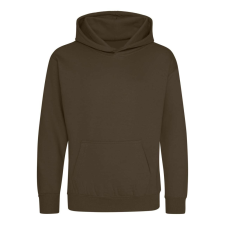 Just Hoods Gyerek kapucnis pulóver AWJH001J, Olive Green-7/8 gyerek pulóver, kardigán