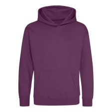 Just Hoods Gyerek kapucnis pulóver AWJH001J, Plum-3/4 gyerek pulóver, kardigán