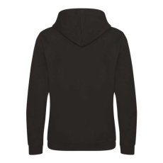Just Hoods Gyerek kapucnis pulóver kontrasztos színű kapucni béléssel AWJH003J, Jet Black/Fire Red-5/6