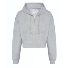 Just Hoods hasig érő cipzáros kapucnis Női pulóver AWJH065, Heather Grey-XXS