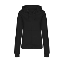 Just Hoods kapucnis Női pulóver, elején végig cipzárral AWJH050F, Deep Black-2XL női pulóver, kardigán