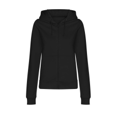 Just Hoods kapucnis Női pulóver, elején végig cipzárral AWJH050F, Deep Black-M